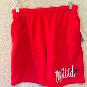 Red Men's Sweat Shorts